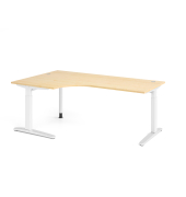 Schreibtisch VXB, manuell h&ouml;henverstellbar, 85cm (H), 200x120cm (BxT), ahorn / wei&szlig;
