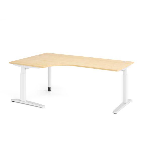 4032062326398 - Schreibtisch VXB manuell höhenverstellbar 85cm (H) ahorn   weiß 4032062326398 Hammerbacher