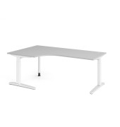 Schreibtisch VXB, manuell h&ouml;henverstellbar, 85cm (H), 200x120cm (BxT), grau / wei&szlig;