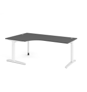 Schreibtisch VXB, manuell h&ouml;henverstellbar, 85cm (H), 200x120cm (BxT), graphit / wei&szlig;