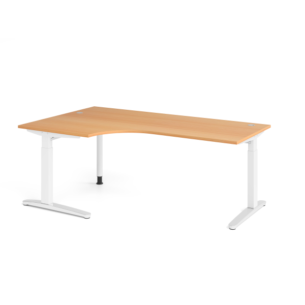 4032062326428 - Schreibtisch VXB manuell höhenverstellbar 85cm (H) buche   weiß 4032062326428 Hammerbacher