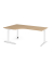 Schreibtisch VXB, manuell h&ouml;henverstellbar, 85cm (H), 200x120cm (BxT), eiche / wei&szlig;