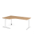 Schreibtisch VXB, manuell h&ouml;henverstellbar, 85cm (H), 200x120cm (BxT), asteiche / wei&szlig;