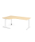 Schreibtisch VXB, manuell h&ouml;henverstellbar, 85cm (H), 200x120cm (BxT), ahorn / wei&szlig;
