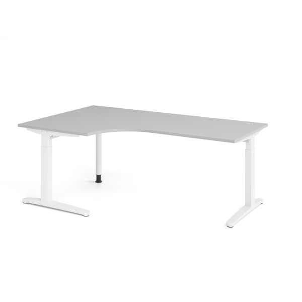 4032062326480 - Schreibtisch VXB manuell höhenverstellbar 85cm (H) 200x120cm (BxT) Grau   weiß 4032062326480 Hammerbacher