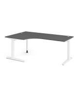 Schreibtisch VXB, manuell h&ouml;henverstellbar, 85cm (H), 200x120cm (BxT), graphit / wei&szlig;