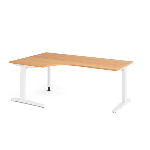 4032062326503 - Schreibtisch VXB manuell höhenverstellbar 85cm (H) buche   weiß 4032062326503 Hammerbacher