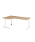 Schreibtisch VXB, manuell h&ouml;henverstellbar, 85cm (H), 200x120cm (BxT), eiche / wei&szlig;
