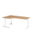 Schreibtisch VXB, manuell h&ouml;henverstellbar, 85cm (H), 200x120cm (BxT), asteiche / wei&szlig;