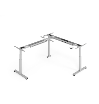 Schreibtischgestell VXDSM, elektrisch h&ouml;henverstellbar, 127cm (H), T-Fu&szlig;-Gestell, silber
