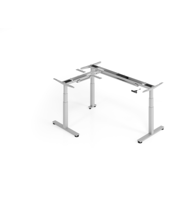 Schreibtischgestell VXDSM, elektrisch h&ouml;henverstellbar, 127cm (H), T-Fu&szlig;-Gestell, silber