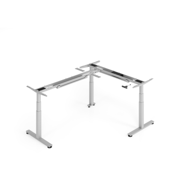 Schreibtischgestell VXDSM, elektrisch h&ouml;henverstellbar, 127cm (H), T-Fu&szlig;-Gestell, silber