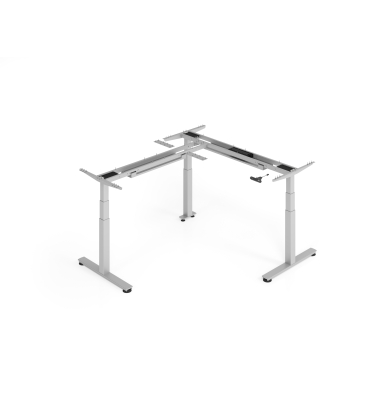 Schreibtischgestell VXDSM, elektrisch h&ouml;henverstellbar, 127cm (H), T-Fu&szlig;-Gestell, silber