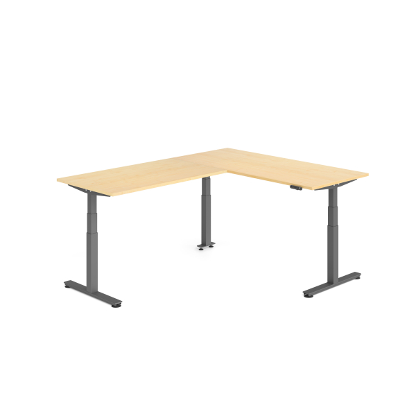 4032062326671 - Sitz-Steh-Schreibtisch VXDSM elektrisch höhenverstellbar 127cm (H) ahorn   graphit 4032062326671 Hammerbacher