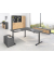 Sitz-Steh-Schreibtisch VXDSM, elektrisch h&ouml;henverstellbar, 127cm (H), 240x180cm (BxT), graphit / graphit