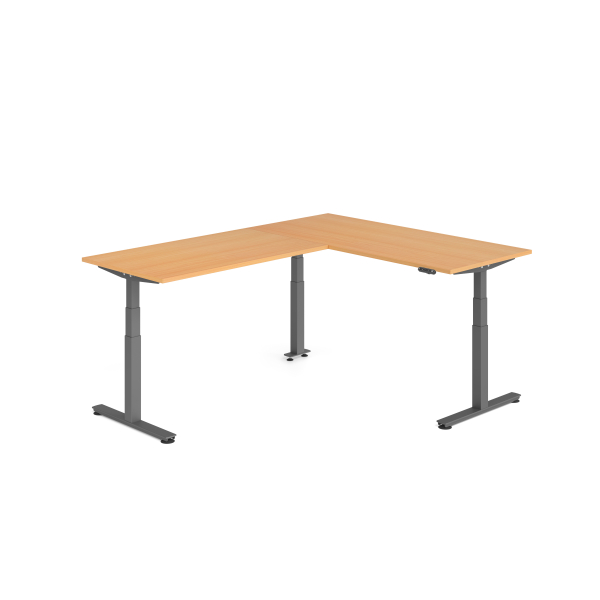 4032062326701 - Sitz-Steh-Schreibtisch VXDSM elektrisch höhenverstellbar 127cm (H) buche   graphit 4032062326701 Hammerbacher