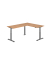 Sitz-Steh-Schreibtisch VXDSM, elektrisch h&ouml;henverstellbar, 127cm (H), 240x180cm (BxT), nussbaum / graphit