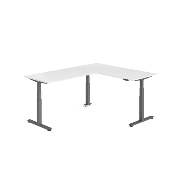 4032062326749 - Sitz-Steh-Schreibtisch VXDSM elektrisch höhenverstellbar 127cm (H) 240x180cm (BxT) Weiß   graphit 4032062326749 Hammerbacher
