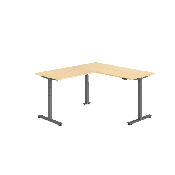 4032062326756 - Sitz-Steh-Schreibtisch VXDSM elektrisch höhenverstellbar 127cm (H) ahorn   graphit 4032062326756 Hammerbacher