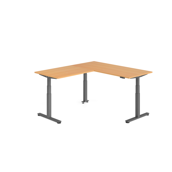 4032062326787 - Sitz-Steh-Schreibtisch VXDSM elektrisch höhenverstellbar 127cm (H) buche   graphit 4032062326787 Hammerbacher