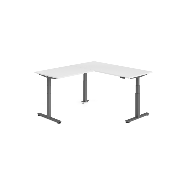 4032062326824 - Sitz-Steh-Schreibtisch VXDSM elektrisch höhenverstellbar 127cm (H) 200x180cm (BxT) Weiß   graphit 4032062326824 Hammerbacher