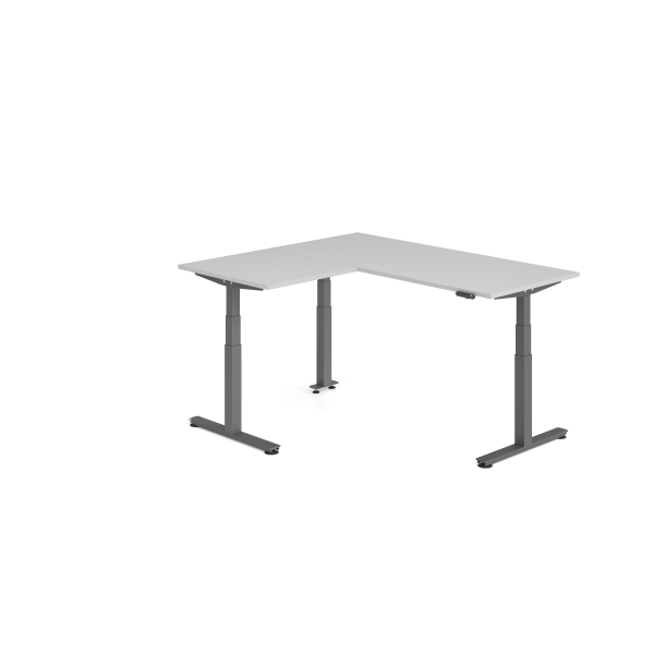 4032062326848 - Sitz-Steh-Schreibtisch VXDSM elektrisch höhenverstellbar 127cm (H) 160x180cm (BxT) Grau   graphit 4032062326848 Hammerbacher