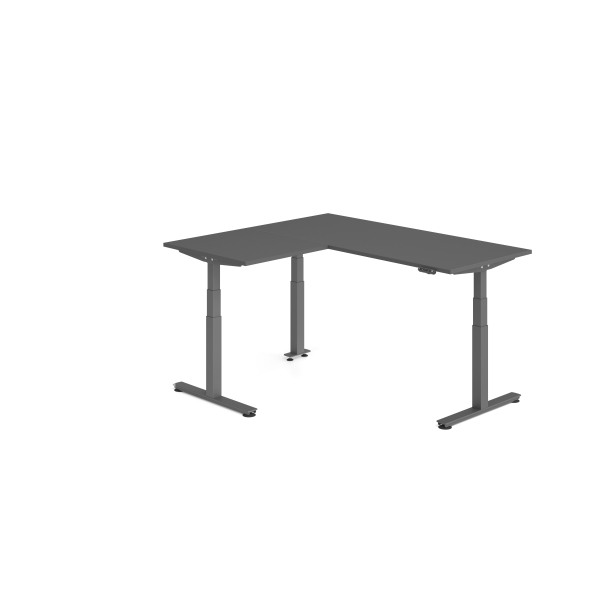 4032062326855 - Sitz-Steh-Schreibtisch VXDSM elektrisch höhenverstellbar 127cm (H) 160x180cm (BxT) Graphit   graphit 4032062326855 Hammerbac