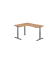 Sitz-Steh-Schreibtisch VXDSM, elektrisch h&ouml;henverstellbar, 127cm (H), 160x180cm (BxT), nussbaum / graphit