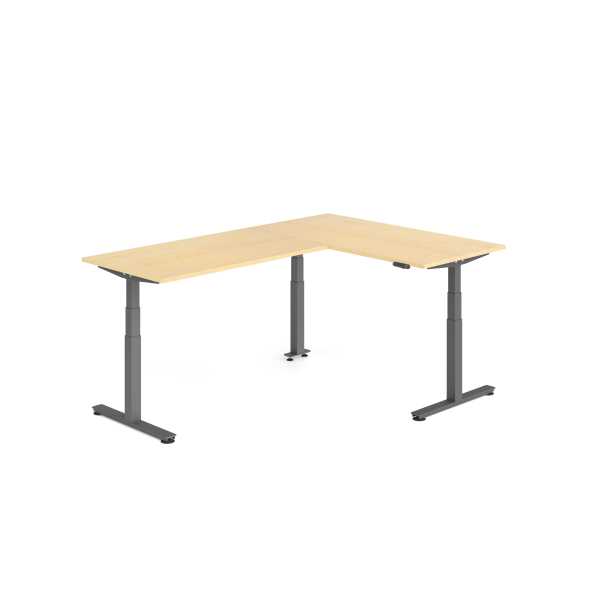 4032062326916 - Sitz-Steh-Schreibtisch VXDSM elektrisch höhenverstellbar 127cm (H) ahorn   graphit 4032062326916 Hammerbacher