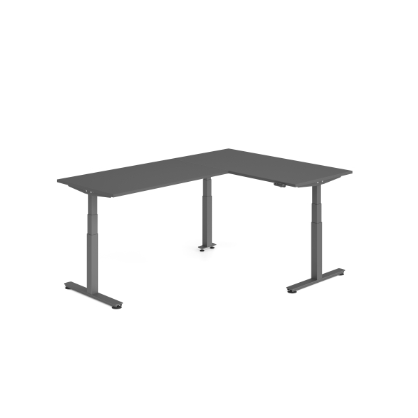 4032062326930 - Sitz-Steh-Schreibtisch VXDSM elektrisch höhenverstellbar 127cm (H) 240x160cm (BxT) Graphit   graphit 4032062326930 Hammerbac
