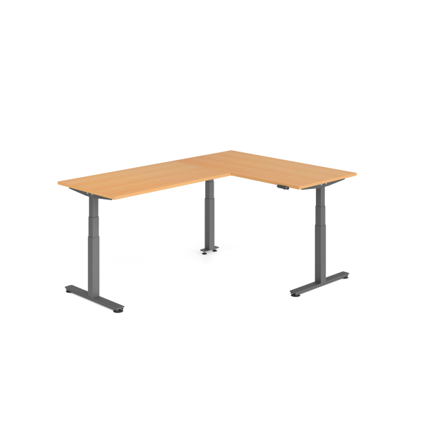 4032062326947 - Sitz-Steh-Schreibtisch VXDSM elektrisch höhenverstellbar 127cm (H) buche   graphit 4032062326947 Hammerbacher