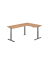 Sitz-Steh-Schreibtisch VXDSM, elektrisch h&ouml;henverstellbar, 127cm (H), 240x160cm (BxT), nussbaum / graphit
