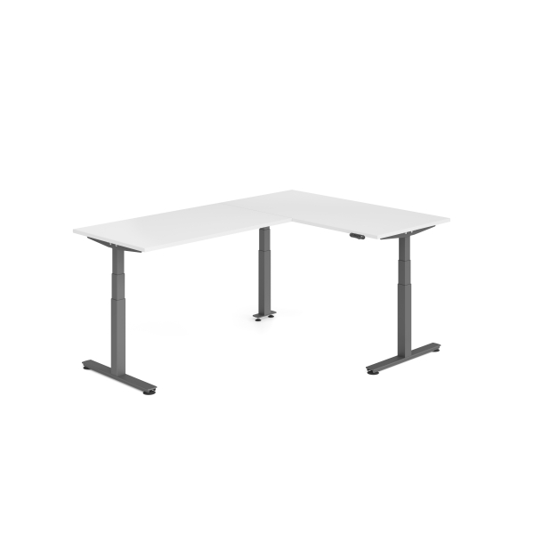 4032062326985 - Sitz-Steh-Schreibtisch VXDSM elektrisch höhenverstellbar 127cm (H) 240x160cm (BxT) Weiß   graphit 4032062326985 Hammerbacher