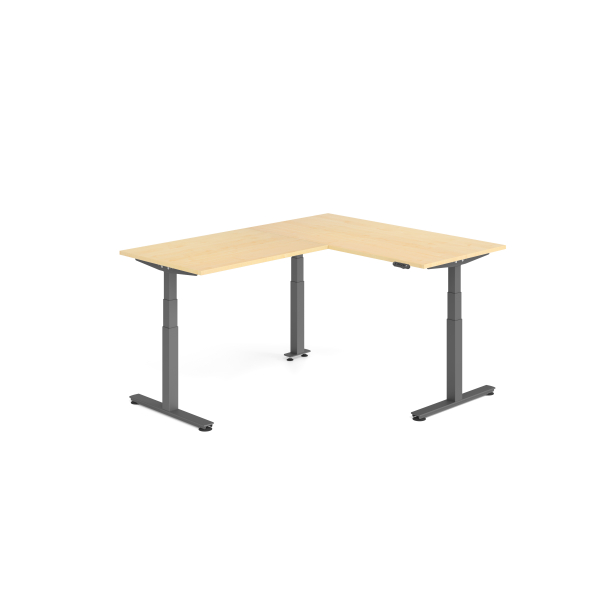 4032062326992 - Sitz-Steh-Schreibtisch VXDSM elektrisch höhenverstellbar 127cm (H) ahorn   graphit 4032062326992 Hammerbacher