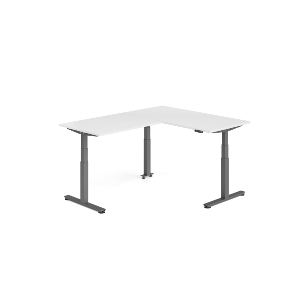 4032062327067 - Sitz-Steh-Schreibtisch VXDSM elektrisch höhenverstellbar 127cm (H) 200x160cm (BxT) Weiß   graphit 4032062327067 Hammerbacher