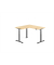 Sitz-Steh-Schreibtisch VXDSM, elektrisch h&ouml;henverstellbar, 127cm (H), 160x160cm (BxT), ahorn / graphit