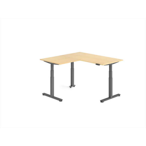 4032062327074 - Sitz-Steh-Schreibtisch VXDSM elektrisch höhenverstellbar 127cm (H) ahorn   graphit 4032062327074 Hammerbacher