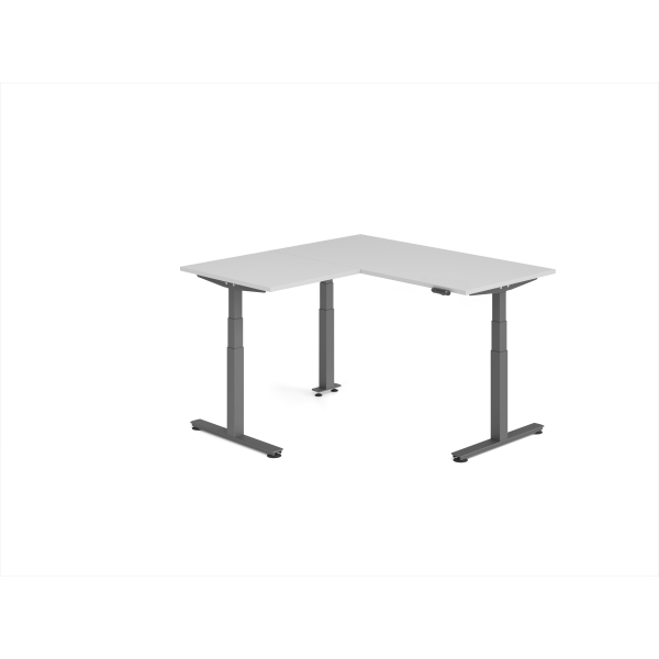 4032062327081 - Sitz-Steh-Schreibtisch VXDSM elektrisch höhenverstellbar 127cm (H) 160x160cm (BxT) Grau   graphit 4032062327081 Hammerbacher