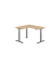 Sitz-Steh-Schreibtisch VXDSM, elektrisch h&ouml;henverstellbar, 127cm (H), 160x160cm (BxT), eiche / graphit