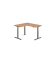 Sitz-Steh-Schreibtisch VXDSM, elektrisch h&ouml;henverstellbar, 127cm (H), 160x160cm (BxT), nussbaum / graphit