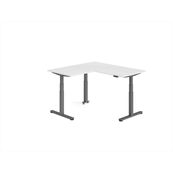 4032062327142 - Sitz-Steh-Schreibtisch VXDSM elektrisch höhenverstellbar 127cm (H) 160x160cm (BxT) Weiß   graphit 4032062327142 Hammerbacher