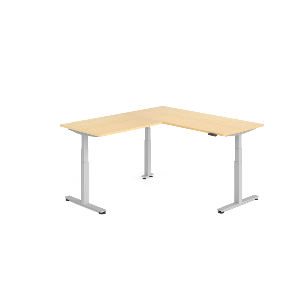 4032062327234 - Sitz-Steh-Schreibtisch VXDSM elektrisch höhenverstellbar 127cm (H) ahorn   silber 4032062327234 Hammerbacher