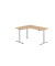 Sitz-Steh-Schreibtisch VXDSM, elektrisch h&ouml;henverstellbar, 127cm (H), 160x180cm (BxT), eiche / silber