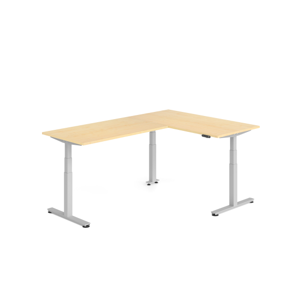 4032062327395 - Sitz-Steh-Schreibtisch VXDSM elektrisch höhenverstellbar 127cm (H) ahorn   silber 4032062327395 Hammerbacher