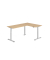 Sitz-Steh-Schreibtisch VXDSM, elektrisch h&ouml;henverstellbar, 127cm (H), 240x160cm (BxT), eiche / silber
