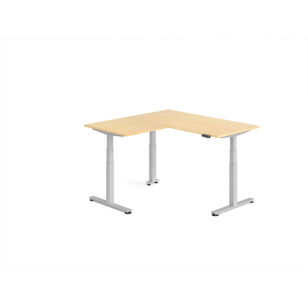 4032062327555 - Sitz-Steh-Schreibtisch VXDSM elektrisch höhenverstellbar 127cm (H) ahorn   silber 4032062327555 Hammerbacher