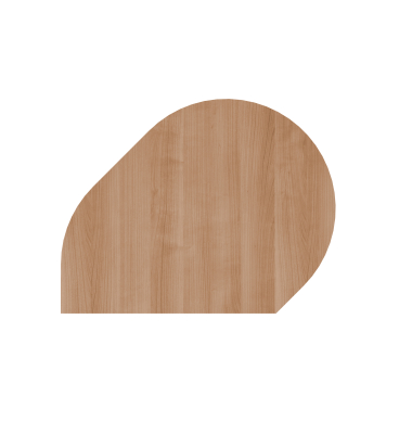 Anbautisch m.STFKons. 80x102cm NussbaumSilb