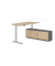 Sitz-Steh-Schreibtischkombination VXBHM, elektrisch h&ouml;henverstellbar 129cm (H), 160x80cm (BxT), eiche / silber