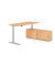 Sitz-Steh-Schreibtischkombination VXBHM, elektrisch h&ouml;henverstellbar 129cm (H), 180x80cm (BxT), buche / silber