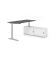 Sitz-Steh-Schreibtischkombination VXBHM, elektrisch h&ouml;henverstellbar 129cm (H), 180x80cm (BxT), graphit / silber